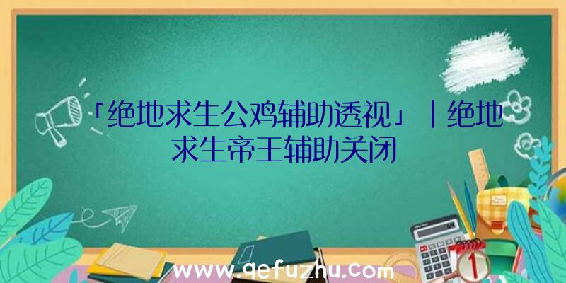 「绝地求生公鸡辅助透视」|绝地求生帝王辅助关闭